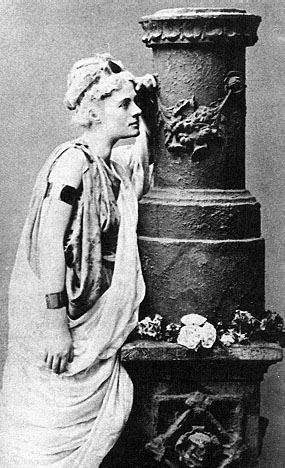 Photograph of Jane Harrison as Alcestis in the 1887 Oxford production