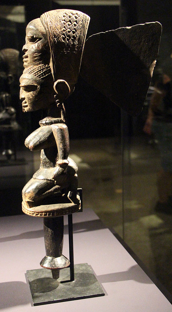 A Yoruba statue representing a celebrant of the god Ogun; Museu de Arte de São Paulo