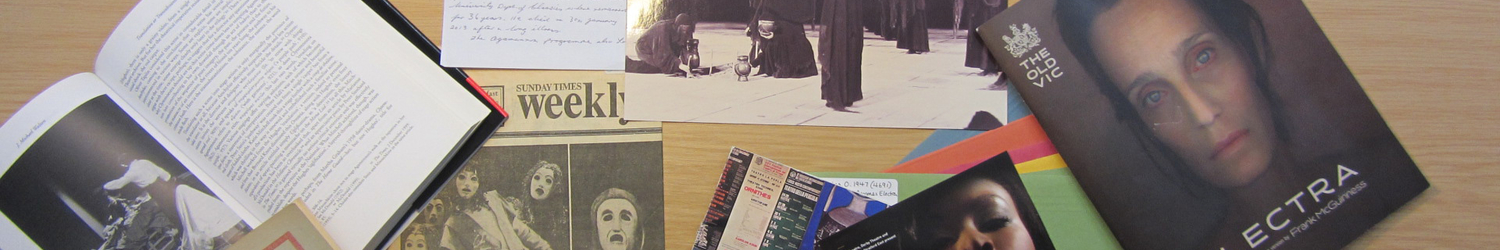 APGRD archival material spread out on a desk