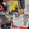 Photograph of a selection of the APGRD archive's programme notes, flyers and images relating to productions of Agamemnon and the Oresteia; photograph (c) APGRD