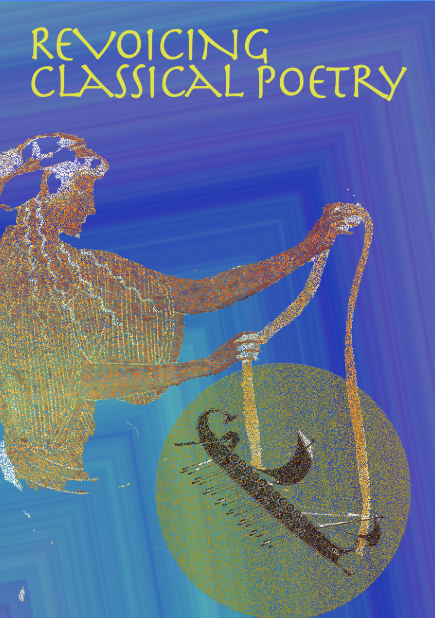 Image of the upper body of the profile a woman, resembling a Greek vase painting, holding a thread and at the end of it there is a Greek trireme