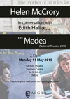 Poster for Helen McCrory's talk at the APGRD 2015