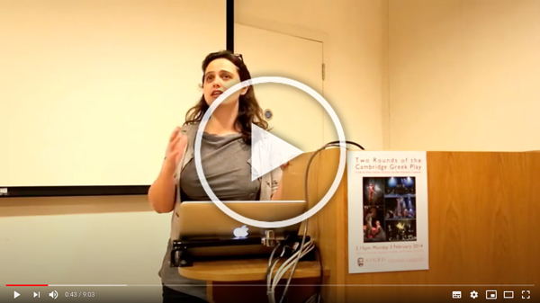 Still of Helen Eastman's 2914 lecture, links to YouTube