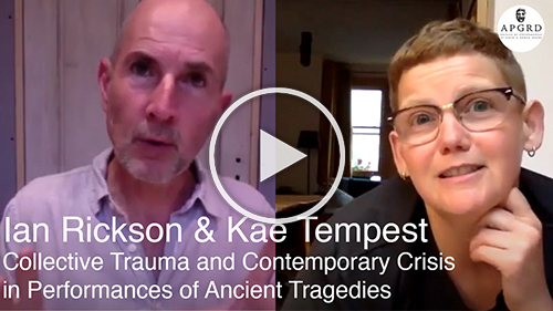 Screenshot of Ian Rickson and Kae Tempest, linking to YouTube